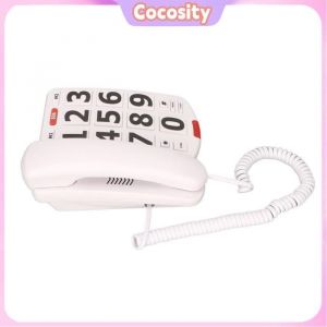 Cocosity T&eacute;l&eacute;phone &agrave; gros bouton T&eacute;l&eacute;phone Fixe pour Seniors T&eacute;l&eacute;phone Senior T&eacute;l&eacute;phone Fixe &agrave; Grosses Touches telephonie piece