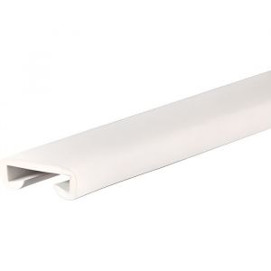 1m main courante en PVC blanc pour escalier 40 x 8 mm