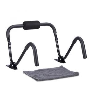 Relaxdays AB Roller Trainer Fitness avec socle appareil d’entraînement maison muscles abdominaux Crunch trainer HxlxP: 50 x 60 x 50