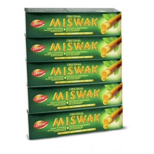 Dentifrice - Dabur - Miswak - Blanchiment naturel - 5 tubes de 75g - Sans alcool
