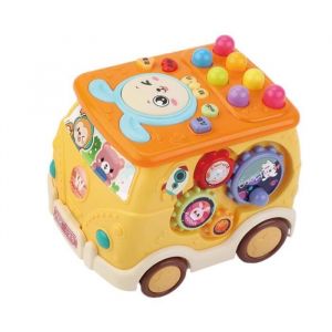 Jouet de Bus Scolaire Musical - GENERIC - Jaune - 1 à 3 Ans - Son et lumière