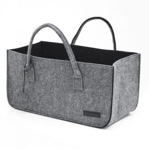 Sac en Feutre XL - 50x25x25 Grand Panier Courses - Panier Bois Panier &agrave; Pellets