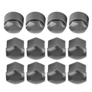 AYNEFY Cache-écrou de roue 17mm 20 pcs 17mm Capuchons de Protection Couvercle dÉcrou de Roue Voiture pour Audi Gris