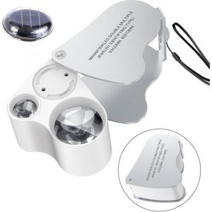 30 X 60 Loupe Bijoutier HorlogerLED Lampe Loupe Grossissante Balance De Precision Loupe Bijoutier Loupe Horloger avec Watch