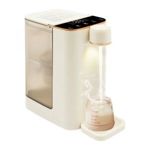 Distributeur dEau Chaude Instantanée - Distributeur dEau Chaude et Froide Électrique - avec Verrouillage dEnfant - Beige