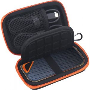 &Eacute;tui Disque Dur Externe Housse de Protection pour SanDisk Extreme Pro/SanDisk Extreme Portable SSD Externes Orange