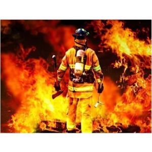 Kits de broderie au point de croix - Bimkole - Pompier - 5D - Toile à huile - Diamants ronds