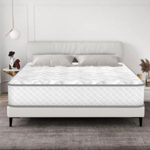 Matelas 140x190 cm - &eacute;paisseur 28 cm - Ressorts ensach&eacute;s - Mousse en m&eacute;moire de Gel rafra&icirc;chissant - Sommeil R&eacute;parateur - 8 Zones