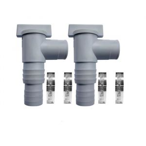 Vanne dentretien/darr&ecirc;t pour Piscine avec Raccord de Tuyau de 32/38mm Vanne Piscine Double Split Tuyau Valve Plunger