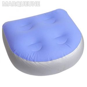 Coussin de spa gonflable pour baignoire - Accessoires de spa - Doux - Tapis de massage - Pour adultes et enfants - Ble