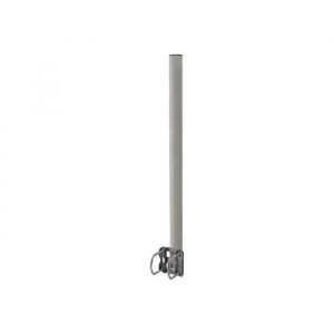 Support pour antenne parabolique - Megasat - Railing - Acier galvanisé - 2 pinces - Gris