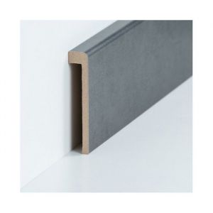 Plinthe de recouvrement pour carrelage MDF jusquà 85 mm Acier naturel Plinthe by PROVISTON
