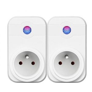 2 Pack Intelligente PrisePrise Connectée Intelligente WiFi Prise Compatible avec Android iOS Alexa Prises Télécommandées Prise