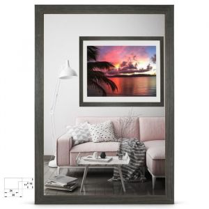 Rahmengalerie24 cadre photo 45x90 cm cadre bog chêne bois verre acrylique sans passe-partout cadre portrait cadre photo cadre ou