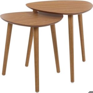 HOMESTYLING Table pliante set de 2 pcs pin KO-KR8000110