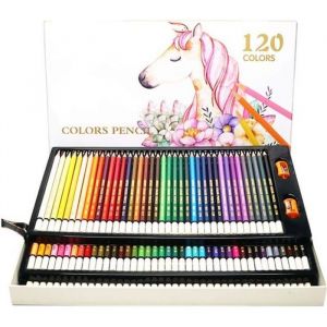 Boîte de 120 Crayons de Couleur  Les Meilleurs Crayons pour Enfants Adultes et Artistes. Idéal pour Tous Les Types de coloriage