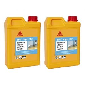 R&eacute;sine SIKA Imper Mur - Anti-salp&ecirc;tre anti-moisissures - 2L (Lot de 2)