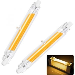 Ampoule LED R7S 118mm 20W - &Eacute;quivalent 200W Halog&egrave;ne - Blanc Chaud 3000K 2000LM - Angle 360&deg; Dimmable Sans Scintillement - Lot de 2