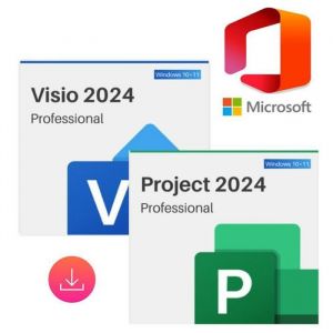 Visio 2024 Pro + Project 2024 Pro (NOUVEAU) - Livraison 2H par email - En téléchargement