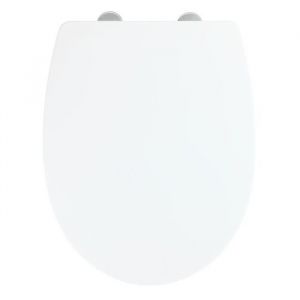 WENKO Abattant WC avec frein de chute Premium Tilos Abattant WC fixation acier inox clipsable Thermoplast 365x45 cm blanc