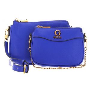 GUESS Sac &agrave; &eacute;paule bandouli&egrave;re violet pour femme - Nell Double Pouch Crossbody Violet 207545