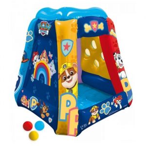 Piscine a balles Gonflable Pat Patrouille 85x85x81cm + 20 boules - Enfant Bebe - Aire de Jeu Tente Cabane - Set Jouet + Carte