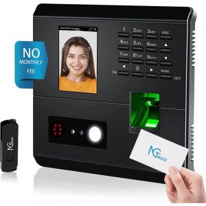 Pointeuse Horaire NGTeco MB1 - Badgeuse WiFi avec Visage Empreintes et RFID
