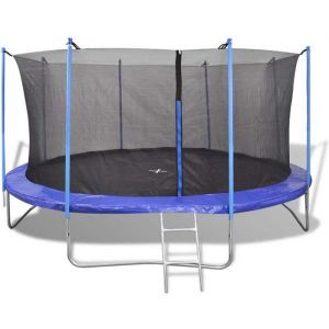 vidaXL Ensemble de Trampoline 5 pcs Equipement de Jeu de Plein Air Filet de S&eacute;curit&eacute; Housse de Pluie Echelle Enfants Filles 142586