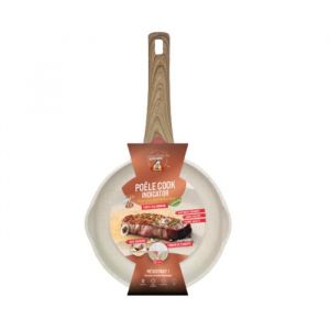 orange 20 cm Poêle KitchenPro Cook Indicator - 20-24-28 CM - Résistant