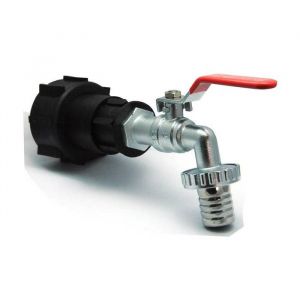 Raccord s60s6 en polypropylène robinet laiton  sortie 32mm embout male cannelé 25mm-