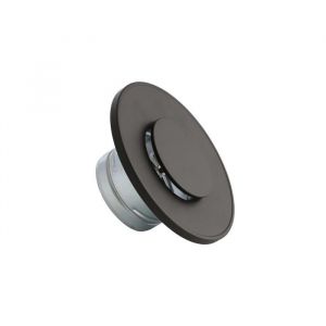 Bouche de soufflage design &Oslash;80 mm noir &ndash; Diffuseur d&rsquo;air chaud pour po&ecirc;le &agrave; granul&eacute;s chemin&eacute;e et VMC