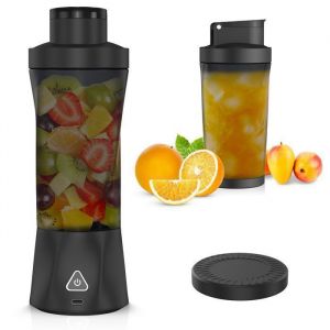 Blender portable- ACELIFE - Mini blender - 360 W - 700 ml - Noir - pour Voyage Gymnase Maison Bureau