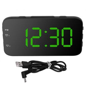 R&eacute;veil Digital LED Portable Vert Horloge de Desk avec Snooze pour Chambre Voyage et Bureau