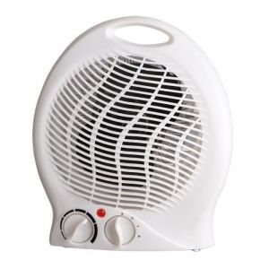 Radiateur soufflant fixe - VELAMP - 2000W - 2 vitesses - Blanc - Convection électrique