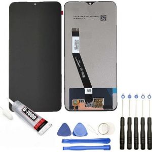 Ecran complet:Vitre tactile+ecran LCD compatible avec Xiaomi Redmi 9 6.53 M2004J19GM2004J19C gris+Kit outils+Colle B7000 Offerte