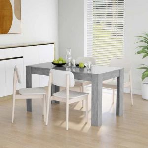 Prix bas - Meuble séjour cuisine-Table de salle à manger Seule - Gris béton 140x745x76 cm Aggloméré （573113381234)
