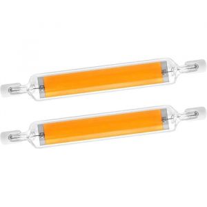R7S 78mm LED 10W Blanc Chaud 3000K 500LM R7S J78 COB LED Lin&eacute;aire Remplacer Crayon Halog&egrave;ne 40W 50Wdimmable lot de 2