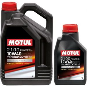MOTUL Huile 2100 POWER+ DIESEL 10W40 5+1L (bidon) - Huile auto