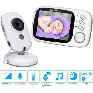 BabyPhone Vid&eacute;o Sans Fil LETOUCH - 3.2LCD Couleur Vid&eacute;o - Audio Bidirectionnel - Vision Nocturne