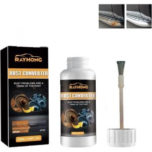 Convertisseur de rouille 2 en 1 avec pinceau - Noir - Convertisseur de rouille tr&egrave;s efficace - Appr&ecirc;t inoxydable pour EFFACE RAYURE