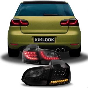 Feux arri&egrave;re &agrave; LED pour Volkswagen Golf 6 2008-2012 Noir 4 pieces