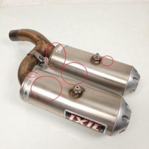 Double silencieux déchappement Ixil pour moto Kawasaki 636 ZX6R 2005 à  2006 e9 1181 - MFPN : e9 1181 - JKBZX636CCA-218266-1O