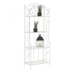 Etagère en fer forgé - CLP - Arona - Blanc - Elégance - Chic - Meuble de séjour