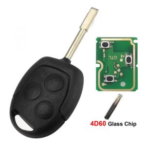 Clé télécommande à 3 boutons 315 MHz 433 MHz 4D60 ID63 Chip pour Ford Mondeo Focus Fusion Fiesta Galaxy Transit Clé de voitur~2439