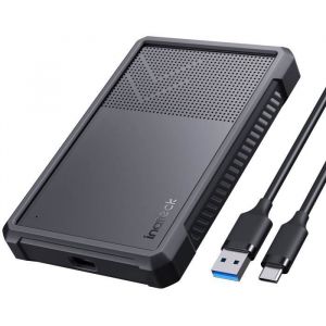 Inateck USB 3.2 Gen 2 Boîtier de Disque Dur avec Étui en Silicone pour SSDs et HDDs de 2.5 Pouces, jusqu'à 6Gbps, avec UASP