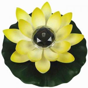 Lumière de Lotus décoration de Bassin Flottant Solaire Fleur de Lotus LED changeant Lampe de lumière pour Pool Party Garden House