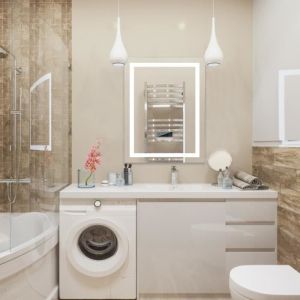 Miroir de salle de bains avec haut-parleurs Bluetooth - Marque - Mod&egrave;le - 80x60cm - &Eacute;tanche - &Eacute;clairage LED