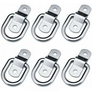 Ensemble de 6 anneaux darrimage robustes pour montage fixation sangle taquet crochet attelage ancre de remorque