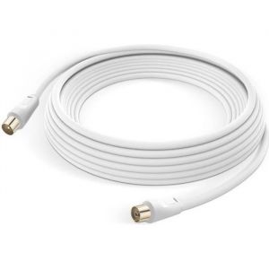 Câble Antenne TV - LinQ - Mâle Femelle - 5m - PVC - Connecteurs coaxiaux 9.5mm