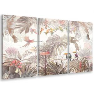 Tableau triptyque jungle jardin deden - 90x60 cm